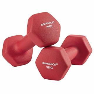 Činky SONGMICS 2 x 3 kg červené SYL66RD