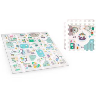 Detská podložka puzzle 120x120cm + figúrky Nukido Town 738000