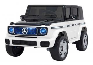 Detské autíčko s elektrickým pohonom 4x4 Mercedes Benz EQG - biele