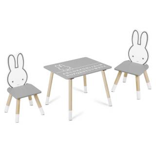Detský stôl Bunny s dvoma stoličkami Ricokids RC-847