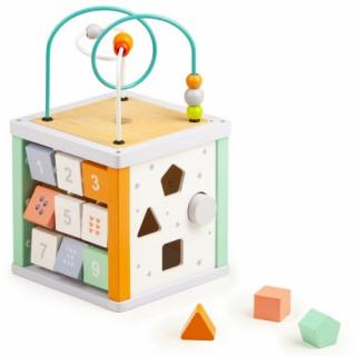 Drevená edukačná kocka ECOTOYS - 1031