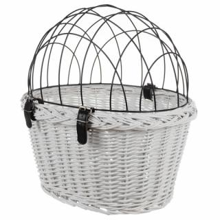 Košík na bicykel pre zvieratá Purlov 23972 - biely