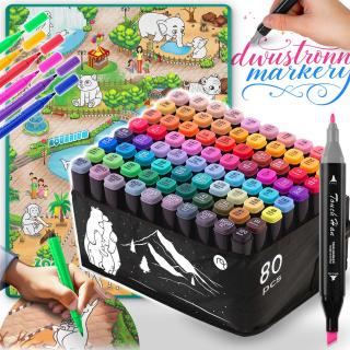 Maliarska podložka 90 x 120 cm + fixy 80 ks Ricokids