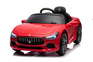 Maserati Ghibli na batérie pre deti + diaľkové ovládanie červené