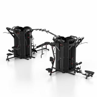 Mutlifunkčná posilňovacia veža Marbo Sport MAXI MP-T003 9-staničná veža Farba čalúnenia: čierna