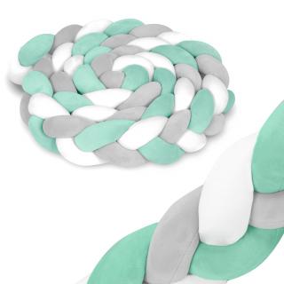 Ochranný mantinel do postieľky 3 m RicoKids 722103 - mätový
