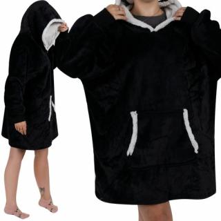 Oversize mikina/deka XXL Ruhhy 24402 - čierna
