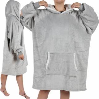 Oversize mikina/deka XXL Ruhhy 24402 - sivá