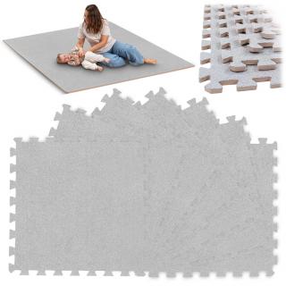 Penová podložka 6 ks puzzle 180 x 120 cm Massido 650100 - sivá