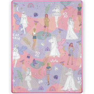 Penová podložka na farbenie 120 x 90 x 0,3 cm + fixky Ricokids RK-344 ružová