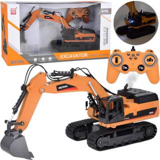 Pevné pásové rýpadlo, Dymový efekt, Zvuk, LED svetlo + diaľkové ovládanie RC0698