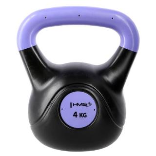 Plastový kettlebell HMS KPC 4 kg - fialový