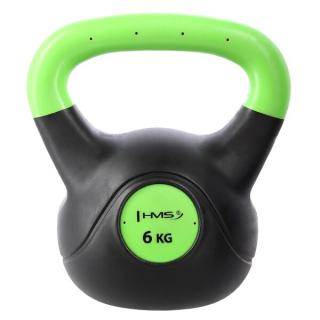 Plastový kettlebell HMS KPC 6 kg - zelený