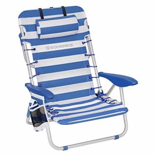 Plážová stolička SONGMICS GCB62BU - modrá