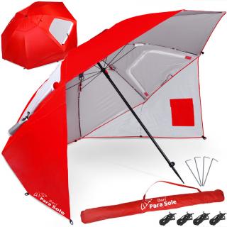 Plážový slnečník Sopot Para Sole UPF 50+ SP0784 - červený
