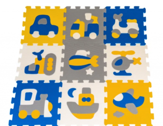 Podložka puzzle 9 ks RAMIZ ZDN.5513N9C - dopravné prostriedky
