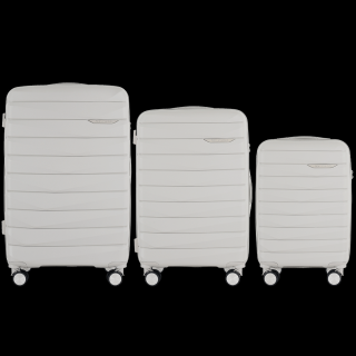 Sada 3 ks kufrov WINGS MURRE BEIGE MUR01 - krémová