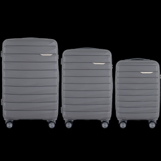 Sada 3 ks kufrov WINGS MURRE GREY MUR01 - sivá