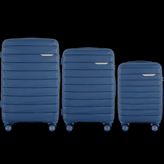 Sada 3 ks kufrov WINGS MURRE TITAN BLUE MUR01 - modrá