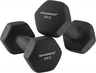 Sada jednoručných činiek 2x5 kg SONGMICS SYL60BK - čierne