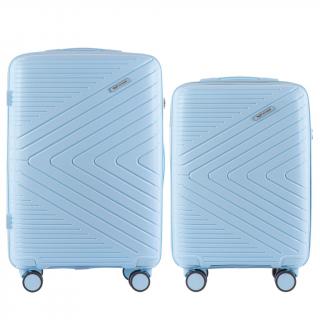 Sada kufrov M+L WINGS DQ181-05 LIGHT BLUE - svetlomodrá