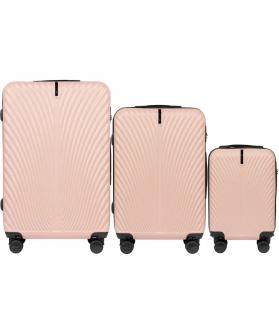 Sada kufrov XS, M, L WINGS PINK SN 120 - svetloružová