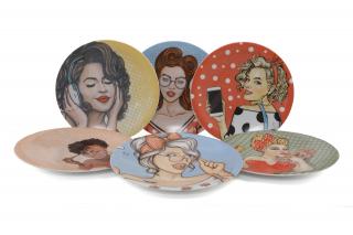 Sada porcelánových tanierov 6 ks ASIR 710KTP9346