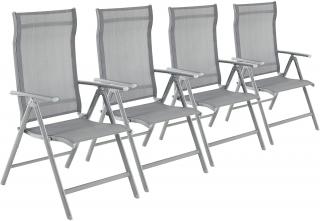 Súprava 4 záhradných stoličiek SONGMICS GCB30GY