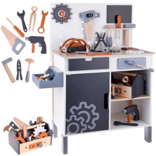 Veľká drevená dielňa + náradie a DIY box ZA4836
