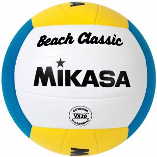 Volejbalová lopta Mikasa VX20 bielo-modro-žltá