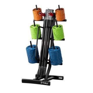 Zostava 10 sád na Body pump HMS SBP22 a stojana STR40