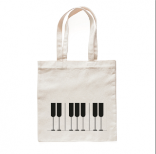taška na LP platne - hudobný motív 2 (tote bag)