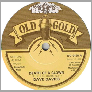 vinyl 7  Dave Davies – Death Of A Clown