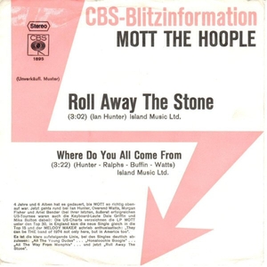 vinyl 7 SP Mott The Hoople – Roll Away The Stone