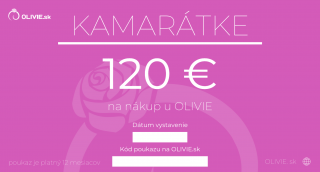 OLIVIE Elektronický darčekový poukaz KAMARÁTKE Hodnota: 120 €