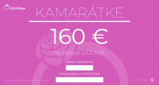 OLIVIE Elektronický darčekový poukaz KAMARÁTKE Hodnota: 160 €