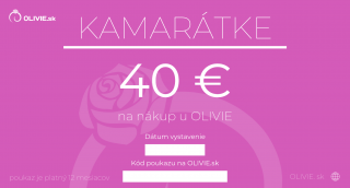 OLIVIE Elektronický darčekový poukaz KAMARÁTKE Hodnota: 40 €