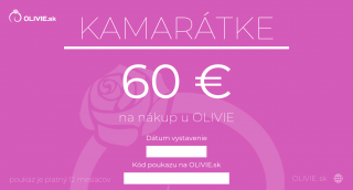 OLIVIE Elektronický darčekový poukaz KAMARÁTKE Hodnota: 60 €