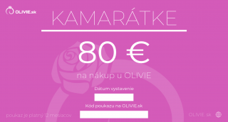 OLIVIE Elektronický darčekový poukaz KAMARÁTKE Hodnota: 80 €