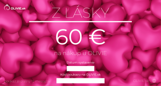 OLIVIE Elektronický darčekový poukaz Z LÁSKY Hodnota: 60 €