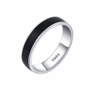 OLIVIE Pánsky strieborný prsteň ENAMEL 7454 Veľkosť prsteňov: 10 (EÚ: 62-64)