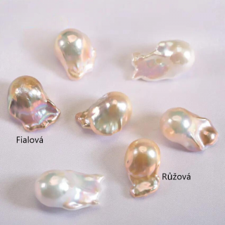 Olivie Perlové náušnice BAROKO 7595 Farba: Fialková
