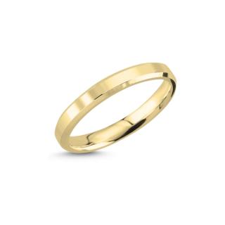OLIVIE Snubný strieborný plochý prsteň GOLD 7674 Veľkosť prsteňov: 10 (EÚ: 62-64)