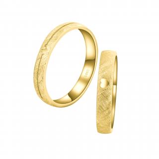 OLIVIE Snubný strieborný prsteň TLKOT SRDCA GOLD 7480 Veľkosť prsteňov: 7 (EÚ: 54-56), Pohlavie: Dámske