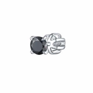 Olivie Stříbrná 4mm náušnica PIPPI BLACK 8758 1 ks