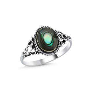 OLIVIE Stříbrný prsten ABALONE 8204 Veľkosť prsteňov: 5 (EU: 49-50)