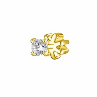 Olivie Strieborná 3mm náušnica PIPPI GOLD 1 ks 8763