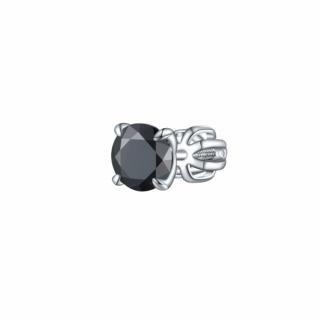 Olivie Strieborná 6mm náušnica PIPPI BLACK 1 ks 8760