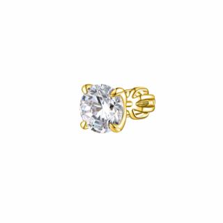 Olivie Strieborná 7mm náušnice PIPPI GOLD 1 ks 8767