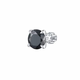 Olivie Strieborná 8mm náušnica PIPPI BLACK 1 ks 8762